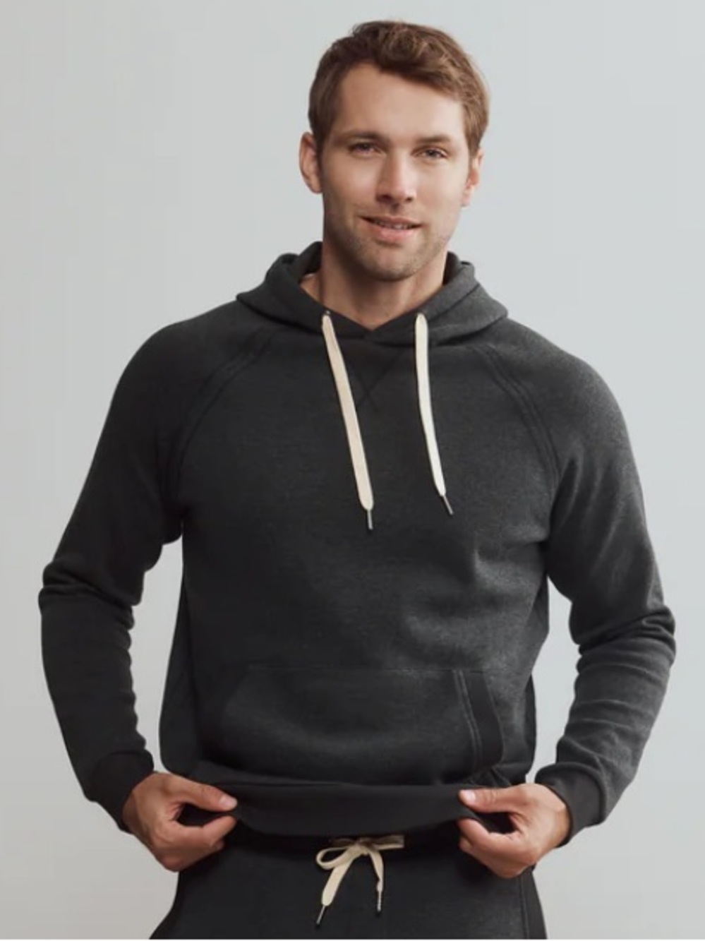 RHONE Heritage Midweight Hoodie Sweatshirt in Black Heather